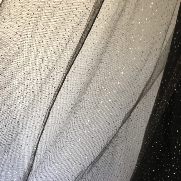 Metallic Sparkle Tulle Tute Mesh Formal Maxi Skirt - Picture 6 of 8